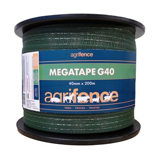 Agrifence Megatape G40 Reinforced Tape - Green (40mm x 200m)